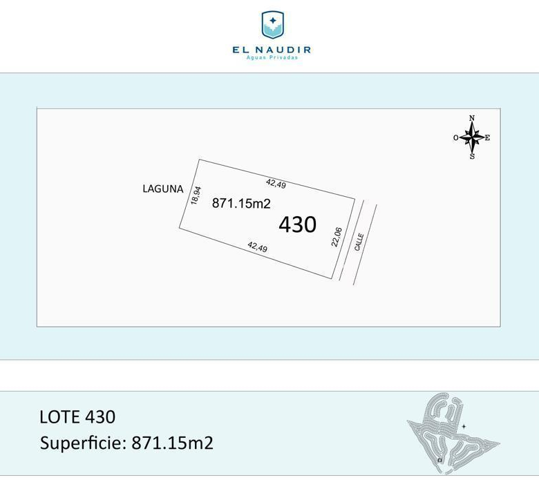 Venta Lote a Laguna Barrio El Naudir con proyecto incluido